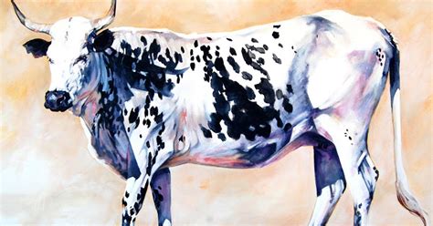Terry Kobus Originals Gallery Nguni Painting Village Across The Valley