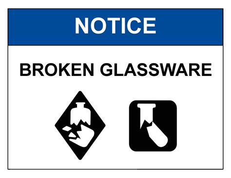 Glassware Safety Symbol Broken