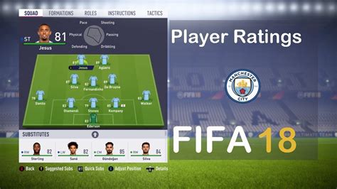 7 january 20217 january 2021.from the section man utd. FIFA 18 Manchester City Player Ratings - YouTube