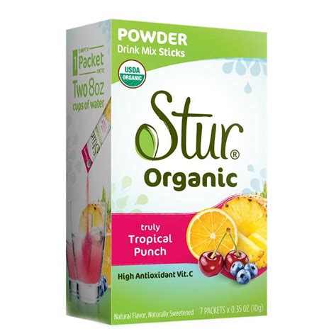 Stur Organic Truly Tropical Punch Drink Mix Shop Mixes And Flavor
