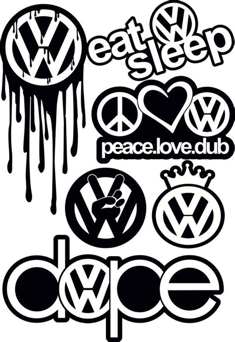 Euro Vinyl Decals Stickers Pack Volkswagen Vw Illest Eurogasm