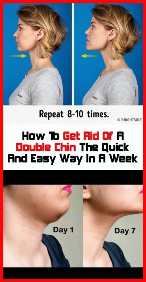 how to rid a double chin the quick and easy way in 2020 double chin double chin reduction chin