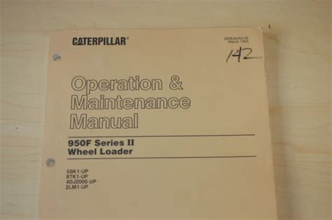 Cat Caterpillar 950f Wheel Loader Owner Operation Operator Maintenance