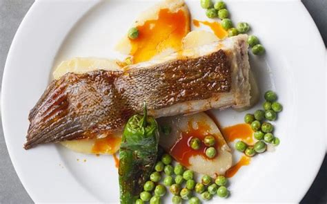 Turbot Cooked Over Potatoes And Peas Recipe