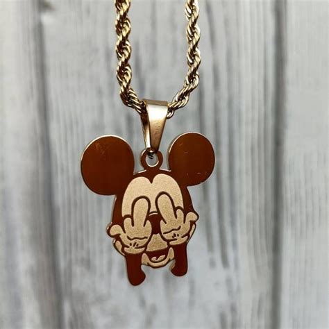 Mickey Mouse With The Middle Finger Etsy Uk