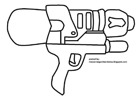 Gambar Mewarnai Gambar Sketsa Pistol Air 1 Di Rebanas Rebanas
