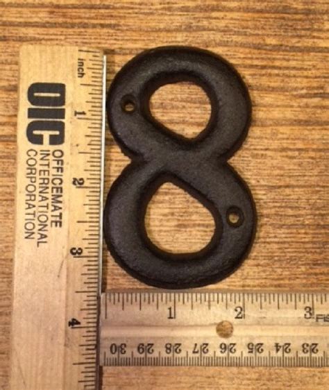 5.5 inch high cast iron house number, solid home address numbers, elegant black brown finished, easy install with matching screws, number 3. Pin by Nanook's Ebay Store on Solid Cast Iron House ...