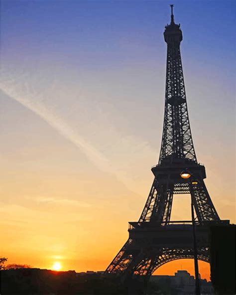 Paris Eiffel Tower Sunset New Paint By Numbers Paint By Numbers For