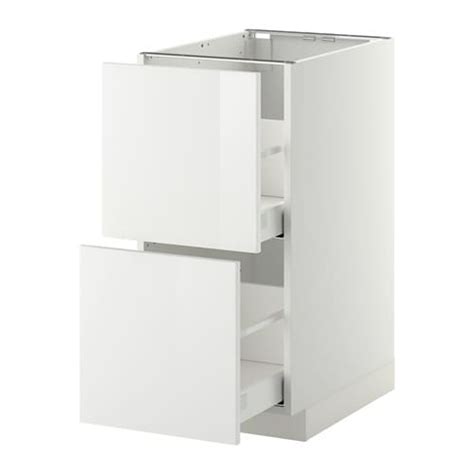 Devenez votre propre architecte d'intérieur avec l'outil de conception 3d ikea. METOD / MAXIMERA Élt bas 2 faces/2 tiroirs hauts - blanc, Ringhult brillant blanc, 40x60 cm - IKEA