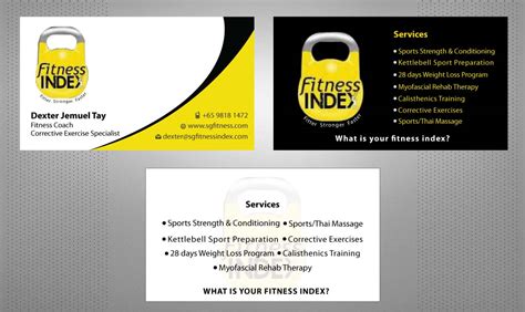 We offer business cards, postcards and a lot more! Fitness Centre/Personal Trainer Business Card | Business Card Design Contest | Brief #82387