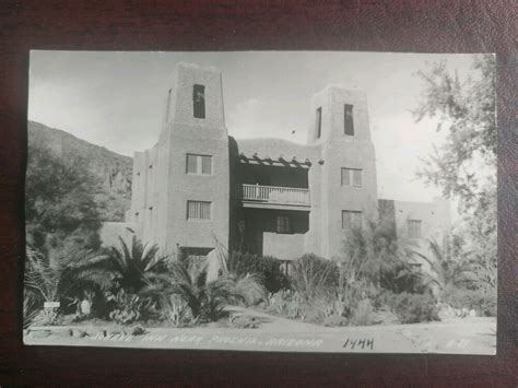 Exterior View Jokake Inn Near Phoenix Arizona Postcard Rppc 1944