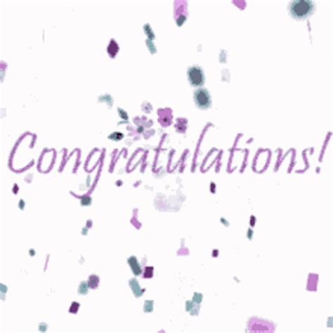 Animated Congratulations Purple Confetti 