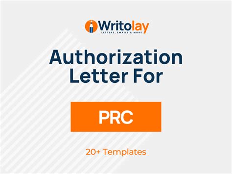 Prc Authorization Letter Templates And Emails Writolay