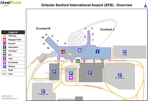Orlando Orlando Sanford International Sfb Airport Terminal Map