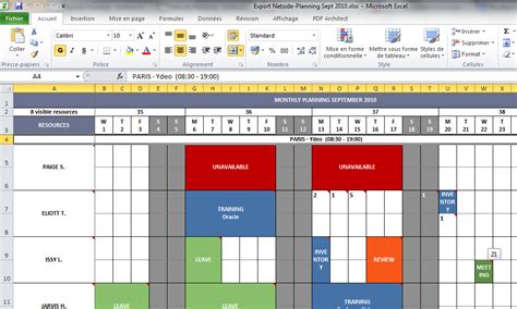 Modele Planning Excel Semaine