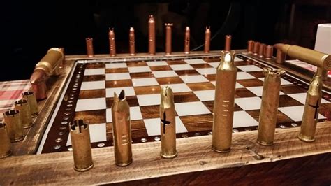 Bullet Chess Set With Board Hand Made By Me For Our Daughter S