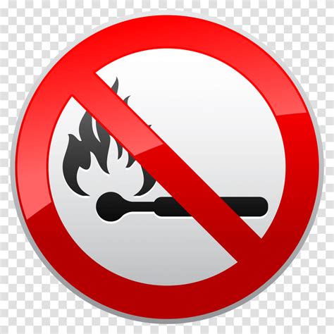 No Naked Flames Prohibition Sign Clipart No Naked Flames Signs Road