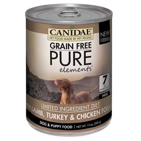 Turkey, turkey meal, brown rice, chicken meal, rice bran, oatmeal, millet, chicken fat, menhaden fish meal, flaxseed, suncured alfalfa meal, natural flavor canidae's signature dog food line aims to bring out the best in your pet with recipes made from premium ingredients, formulated for whole body health. CANIDAE PURE Pate Wet Dog Food - Limited Ingredient ...