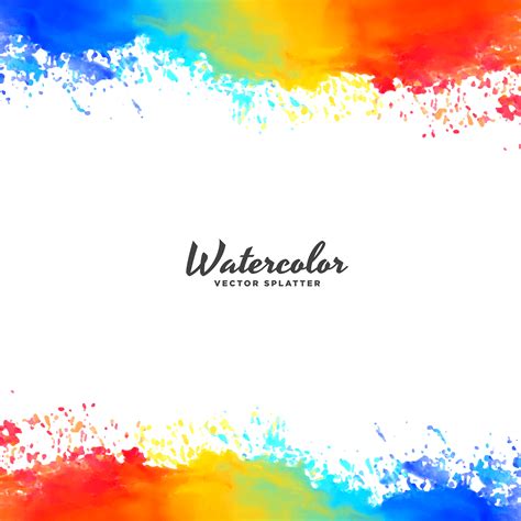 Watercolor Frame Background In Bright Colors Download Free Vector Art