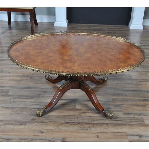 Extraordinary large bamboo coffee table by theodore alexander featuring painstaking attention to detail. Theodore Alexander Oval Coffee Table, Niagara Furniture ...
