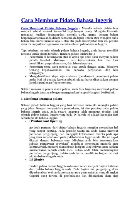 Contoh Pembukaan Pidato Bahasa Indonesia | soal usbn ...