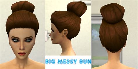 Messy Bun For Kids And Adults Sims 4 Cc