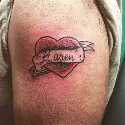 30 Beautifully Touching Tattoos Of Hearts With Names