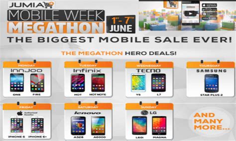 Jumia Mobile Week Megathon Mobile Phone Price Slash Shelaf World