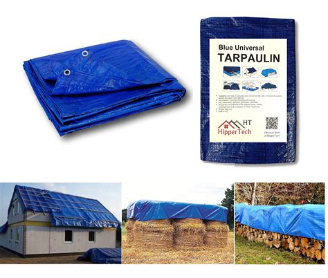 Buy Hippertech 2m X 3m 65ft X 10ft Blue Waterproof Tarpaulin Tarp