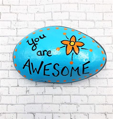 You Are Awesome Painted Rock Appreciation T For Teachers