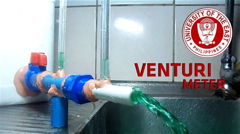 It has a constriction within itself. Venturi Meter Experiment | Physics Laboratory - YouTube