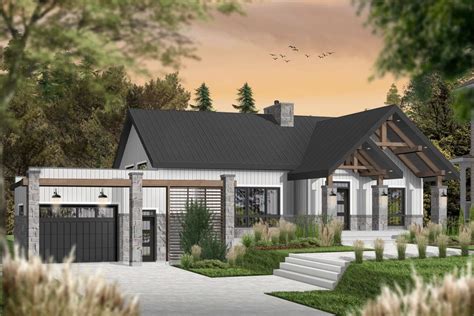 Modern Ranch Home Plan With Vaulted Interior 22493dr Architectural