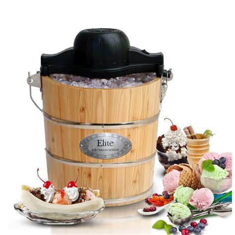 Gourmet Ice Cream Maker Qt Old Fashioned Electric Churning Rpm Fin Paddle Ebay