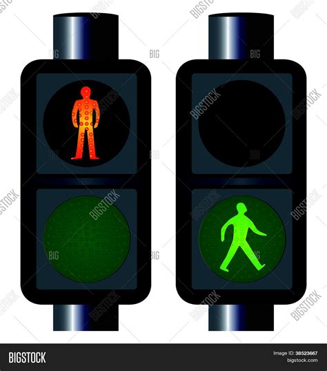 Walking Man Traffic Lights Vector And Photo Bigstock
