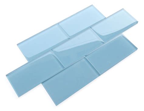 Lada Sg04 Blue Lagoon Crystal Glass Subway Tile 3x6 Glass Subway Tile Blue Subway Tile