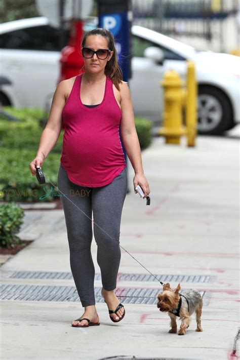 A Very Pregnant Ashley Hebert Steps Out In Miami Growing Your Baby