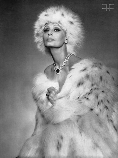 Sophia Loren Fourrure Manteau Fourrure Beauté Italienne