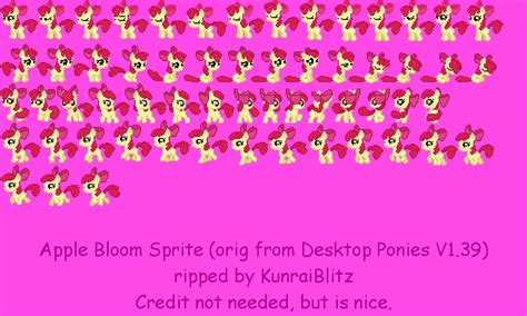 Apple Bloom Sprite From Desktop Ponies V Ripped By Kunraiblitz Visual Fan Art Mlp Forums