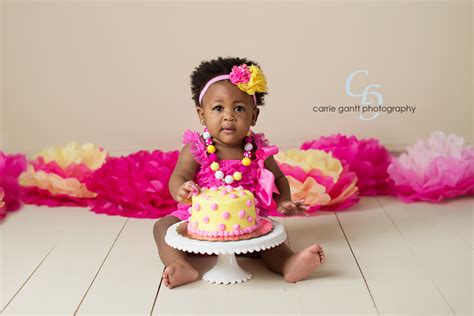 Sage 1 Year Smyrna Baby And Cake Smash Photography Carrie Gantt