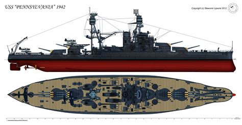 Uss Pennsylvania 1942 Battleship Warship Model Uss Pennsylvania