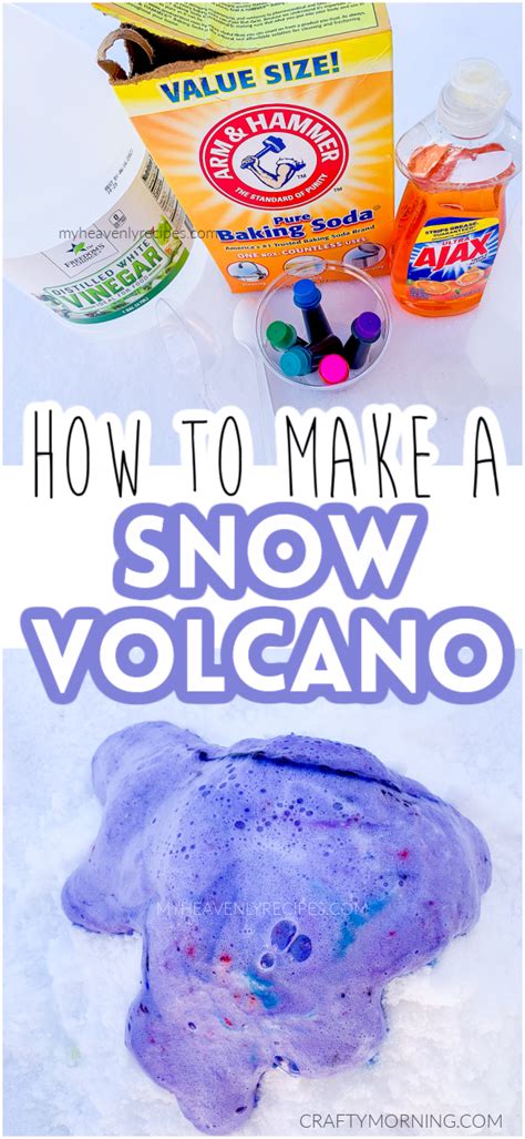 Snow Volcano Experiment Snow Day Outdoor Kids Activity To Do Fun