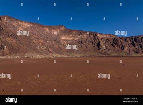 A Bottom Of The Caldera Of The Al Wahbah Crater Saudi Arabia Stock