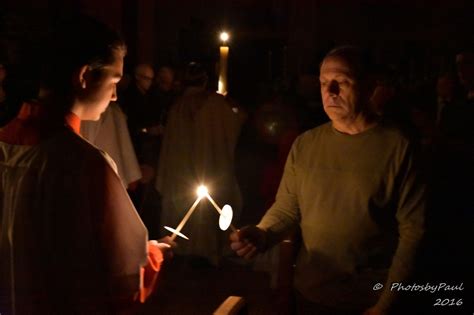 Easter Vigil Lighting Of Candles Saint Clement Catholic Parish