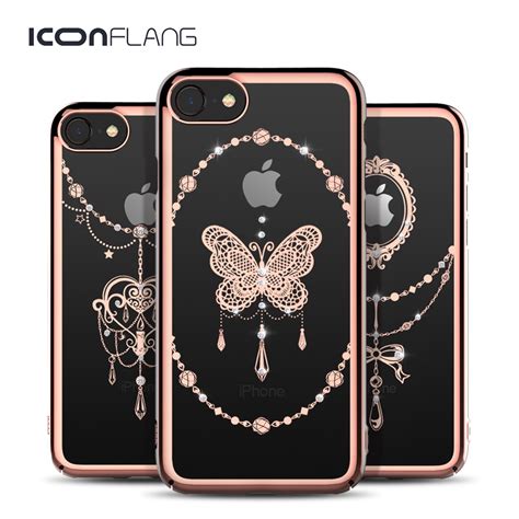 Phone Case For Iphone 8 8 Plus Fashion Bling Diamond Transparent