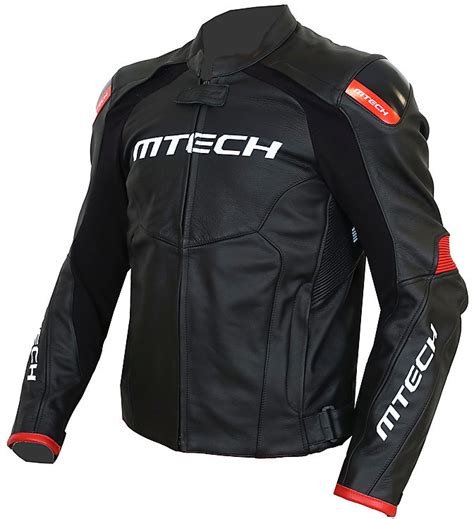 This jacket is made for motorcyclists by motorcyclists. MTECH MRT Sportiva Black Leather Motorcycle Jacket For ...