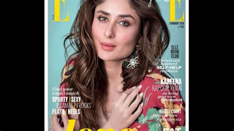Kareena Kapoor On The Cover Page Of Elle Magazine February 2016 Issue Filmibeat