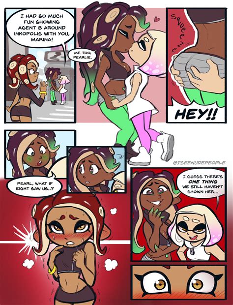 Rule 34 Agent 8 Splatoon Ass Grab Blush Chocolate And Vanilla Comic