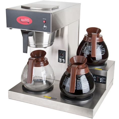 Avantco C30 Pourover Commercial Coffee Maker With 3 Warmers 120v