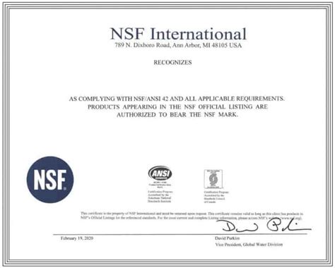 Nsf Certified Water Filters Why Its Important Water Treatment
