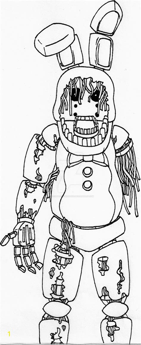 Five Nights At Freddy S Bonnie Coloring Pages Divyajanan